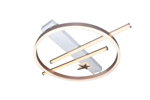 Светильник потолочный LED с пультом HIGH-TECH LED LAMPS 82010 Natali Kovaltseva коричневый на 1 лампу, основание белое в стиле хай-тек с пультом кольца фото 3
